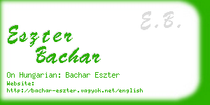 eszter bachar business card